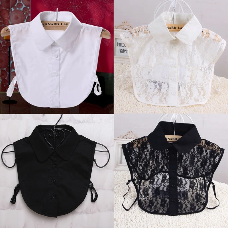 Women Fashion Pure Color Choker Necklace Lace Detachable Lapel Shirt Tops Fake False Collar
Women Fashion Pure Color Choker Necklace Lace Detachable Lapel Shirt Tops Fake False Collar
