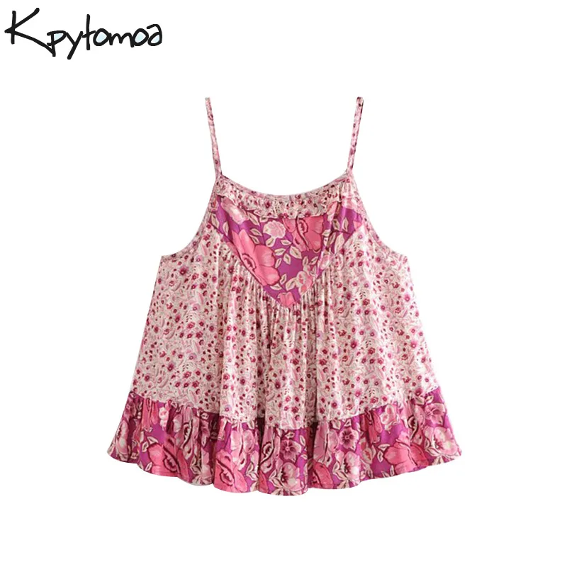 Boho Vintage Floral Print Ruffles Crop Tops Women Camis 2019 New Fashion Backless Summer Pleated Blouses Casual Blusas Mujer
Boho Vintage Floral Print Ruffles Crop Tops Women Camis 2019 New Fashion Backless Summer Pleated Blouses Casual Blusas Mujer