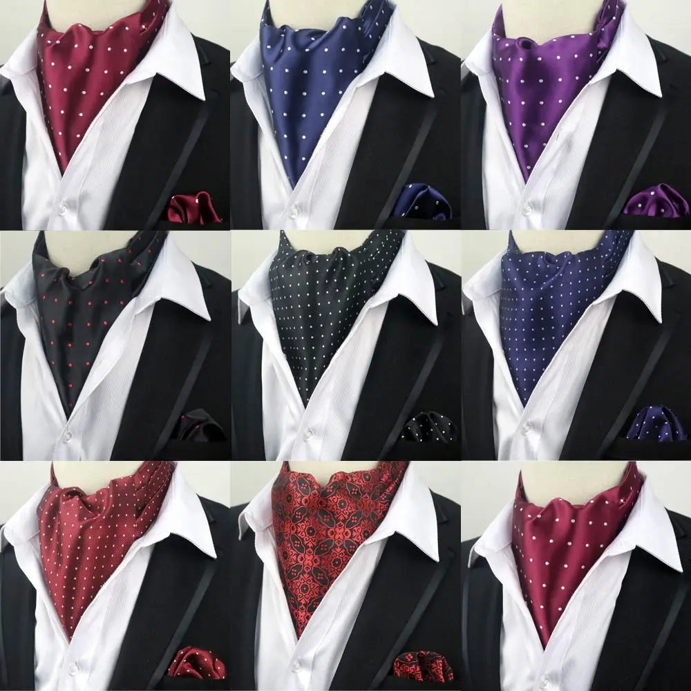 LJT 04-06 Men's Vintage 100% Silk Ascot Cravat Tie & Handkerchief Set Polka Dots Pocket Square Tie Sets For Wedding Party
LJT 04-06 Men's Vintage 100% Silk Ascot Cravat Tie & Handkerchief Set Polka Dots Pocket Square Tie Sets For Wedding Party