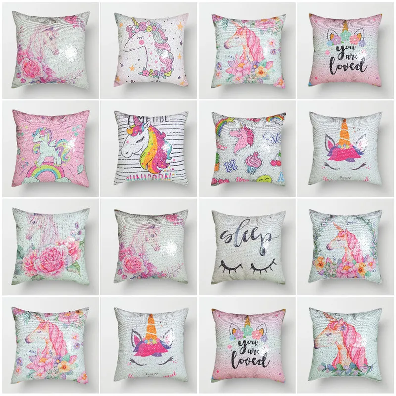 Shining Sequins Unicorn Pillowcase Pillow Covers Decorativ Christmas Cushion Pillows Magic Chameleon Mermaid Home Decor Gift
Shining Sequins Unicorn Pillowcase Pillow Covers Decorativ Christmas Cushion Pillows Magic Chameleon Mermaid Home Decor Gift
