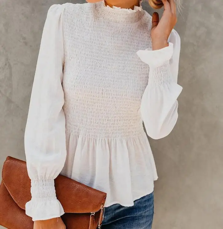 Blouses slim shirt Solid White,green,orange Spring Summer Aurumn Stand Neck Blouse Long Flare Sleeve Casual Blouse Chiffon Tops
Blouses slim shirt Solid White,green,orange Spring Summer Aurumn Stand Neck Blouse Long Flare Sleeve Casual Blouse Chiffon Tops