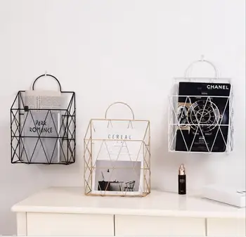 Metal Wall Rack Iron Newspaper Holder Multi-use Metal Wall Sundries Holder Wall Shelf Metal Storage Basket
Metal Wall Rack Iron Newspaper Holder Multi-use Metal Wall Sundries Holder Wall Shelf Metal Storage Basket