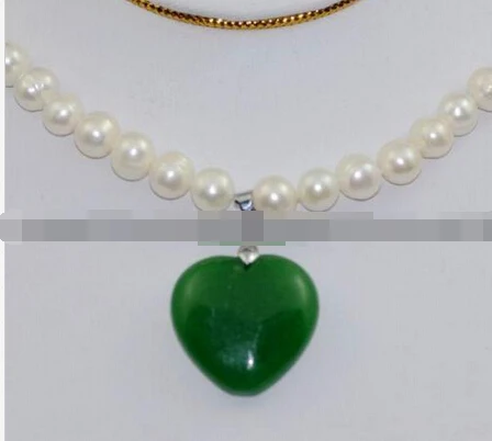Jewelr 005990 7-8mm White Akoya Cultured Pearl&Green Heart Emerald Necklace 17''
Jewelr 005990 7-8mm White Akoya Cultured Pearl&Green Heart Emerald Necklace 17''