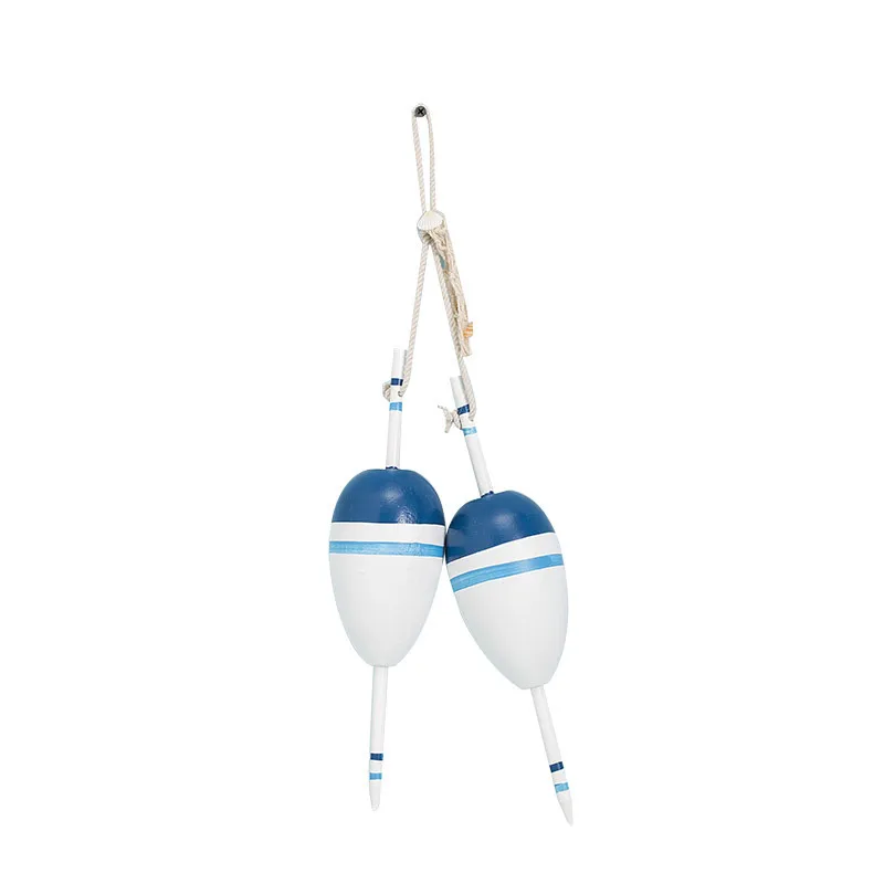 Waliicorners 2pcs marine solid wood float pendant pair background wall fishing net hanging fish float creative Mediterranean decorative wall 9 HTB1FL7KaRWD3KVjSZKPq6yp7FXaQ