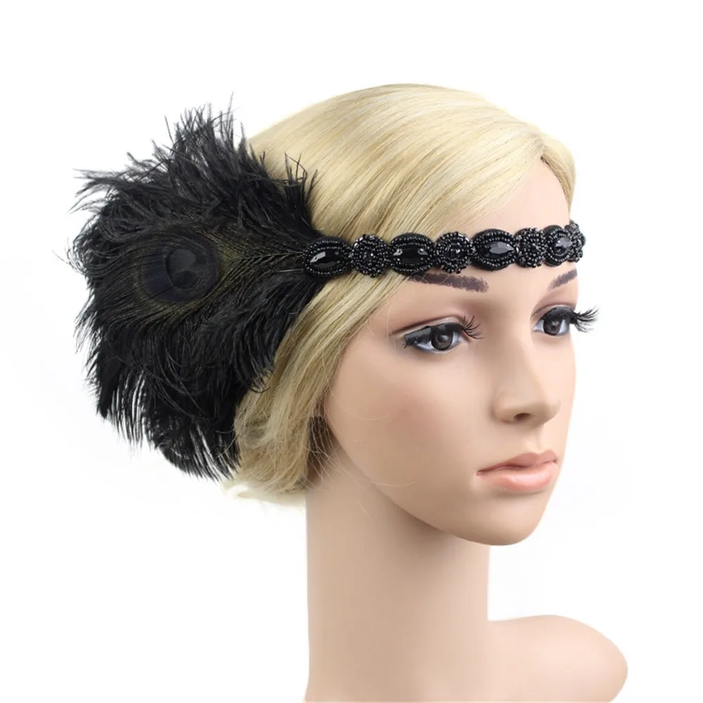 Hair Accessories 1920s Headpiece Feather Flapper Headbands For Women Great Gatsby Headdress Vintage Opaska Do Wlosow
Hair Accessories 1920s Headpiece Feather Flapper Headbands For Women Great Gatsby Headdress Vintage Opaska Do Wlosow