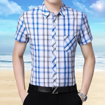 New Summer Male Fashion Plaid Shirts Fashion Patchwork Colors Striped Mens Casual Dress Shirt Short Sleeve
New Summer Male Fashion Plaid Shirts Fashion Patchwork Colors Striped Mens Casual Dress Shirt Short Sleeve