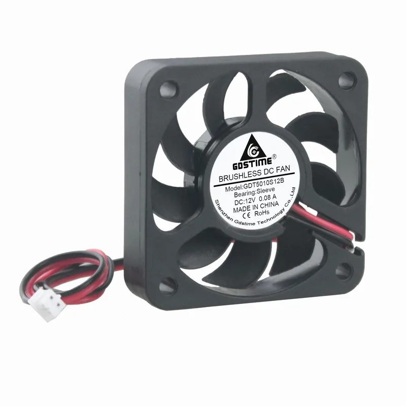 Gdstime 10pcs 5012 DC 12V PC Cooling Fan 50mm 2.0 2Pin Connector 2 wire 50x50x10mm 5cm 9 Blades Brushless Small Cooler
Gdstime 10pcs 5012 DC 12V PC Cooling Fan 50mm 2.0 2Pin Connector 2 wire 50x50x10mm 5cm 9 Blades Brushless Small Cooler