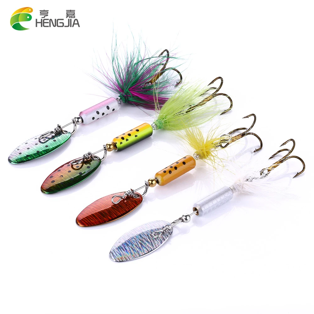 HENGJIA 4pcs Isca Artificial Tied Hair 6.5cm 3.5g Spinner Spoon Fishing Lure Wobbler Metal Pesca Fishing Tackle
HENGJIA 4pcs Isca Artificial Tied Hair 6.5cm 3.5g Spinner Spoon Fishing Lure Wobbler Metal Pesca Fishing Tackle