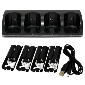 Rechargeable Replacement 4x batteries + Quad 4 Charger base battery charger kit for Nintendo WII remote controller gamepad
Rechargeable Replacement 4x batteries + Quad 4 Charger base battery charger kit for Nintendo WII remote controller gamepad