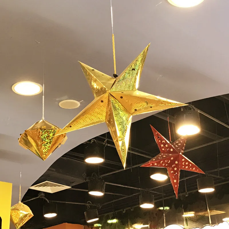 Three-dimensional Laser Pentagram Lanterns Christmas Decorations Colourful Ceiling Hanging Forbirthday Party Dress
Three-dimensional Laser Pentagram Lanterns Christmas Decorations Colourful Ceiling Hanging Forbirthday Party Dress