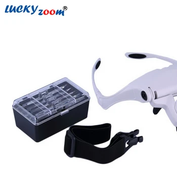 Luckyzoom Headband 2 LED Magnifier 1x 1.5x 2x 2.5x 3.5x Lens Interchangeable Head Eye Magnifying Glasses With Lamp Free Shipping
Luckyzoom Headband 2 LED Magnifier 1x 1.5x 2x 2.5x 3.5x Lens Interchangeable Head Eye Magnifying Glasses With Lamp Free Shipping