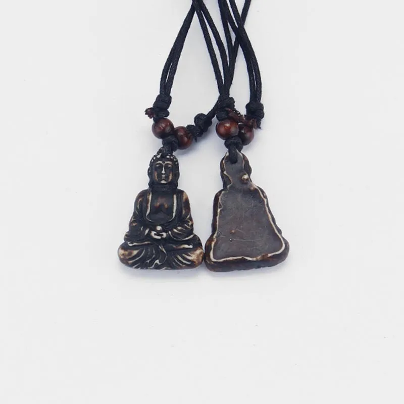 New 1Pcs Wax Cotton Cord Adjustable Yak Bone Lucky Laughing Brown Chinese Gautama Buddha Pendants Necklace
New 1Pcs Wax Cotton Cord Adjustable Yak Bone Lucky Laughing Brown Chinese Gautama Buddha Pendants Necklace