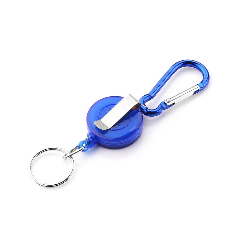 Hot sale Retractable Key Chain Badge Reel - Recoil Carabiner ID Ski Pass Owner multicolor Outdoor Tools new #4O04 (3)