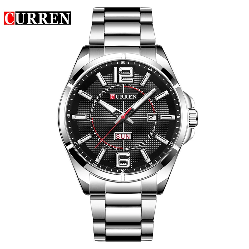 

CURREN Brand Mens Watches Luxury sport Quartz 30M waterproof watch men stainless steel band auto date wristwatches relojes 8271