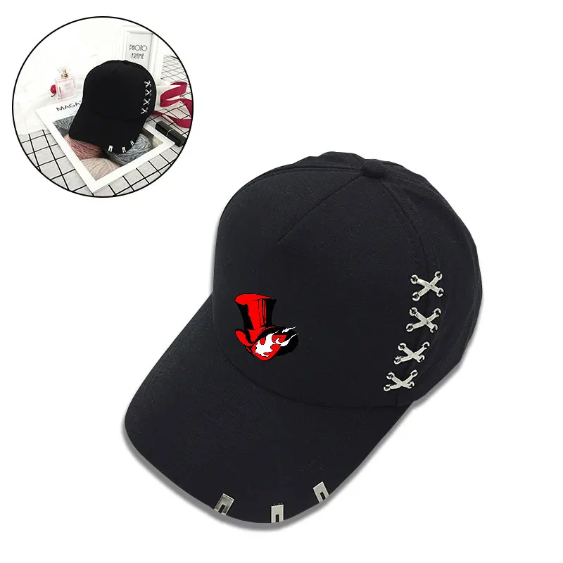 Eshop Otaku persona-5 Unisex Baseball Cap Casual Fashion Boy Metal Ring Punk Hats Gorras Bone Hip Hop Caps Snapback Golf Hat
Eshop Otaku persona-5 Unisex Baseball Cap Casual Fashion Boy Metal Ring Punk Hats Gorras Bone Hip Hop Caps Snapback Golf Hat