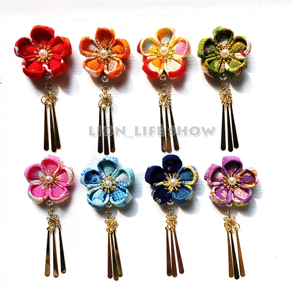 Japanese Traditional Kimono Yukata Flower Headwear Hair Clip Hairpin Tassels
Japanese Traditional Kimono Yukata Flower Headwear Hair Clip Hairpin Tassels