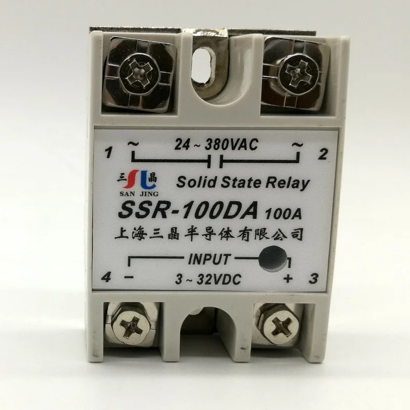 Solid state relay SSR-100DA 100A 3-32V DC TO 24-380V AC SSR 100DA relay solid state
Solid state relay SSR-100DA 100A 3-32V DC TO 24-380V AC SSR 100DA relay solid state