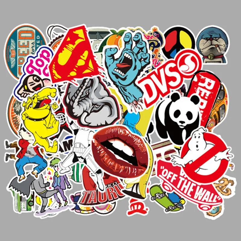 50pcs/Lot PVC Cartoon Funny Stickers For Kids Toy Luggage Car Suitcase Laptop Skateboard Rock& Roll Movie Stickers Bomb Decals
50pcs/Lot PVC Cartoon Funny Stickers For Kids Toy Luggage Car Suitcase Laptop Skateboard Rock& Roll Movie Stickers Bomb Decals
