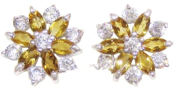 Natural citrine flower stud earring Free shipping Fine jewelry 925 sterling silver 0.1ct*12pcs gemstone X9022302
Natural citrine flower stud earring Free shipping Fine jewelry 925 sterling silver 0.1ct*12pcs gemstone X9022302