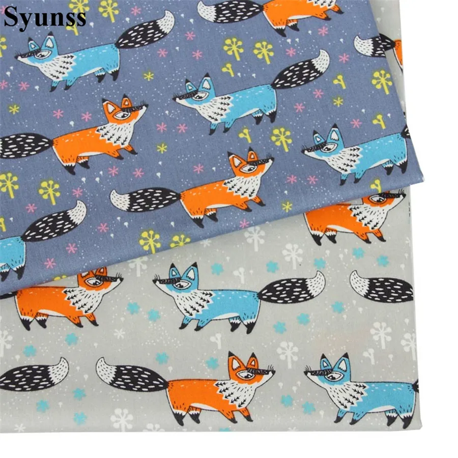 Syunss Diy Patchwork Cloth For Quilting Baby Cribs Cushions Dress Sewing Tissus Cute Colors Fox Print Twill Cotton Fabric Tecido
Syunss Diy Patchwork Cloth For Quilting Baby Cribs Cushions Dress Sewing Tissus Cute Colors Fox Print Twill Cotton Fabric Tecido