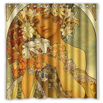 New Alphonse Mucha Art Work Waterproof Shower Curtain Eco-friendly Washable Bath Curtains With Rings Home Decor Drop Shipping
New Alphonse Mucha Art Work Waterproof Shower Curtain Eco-friendly Washable Bath Curtains With Rings Home Decor Drop Shipping