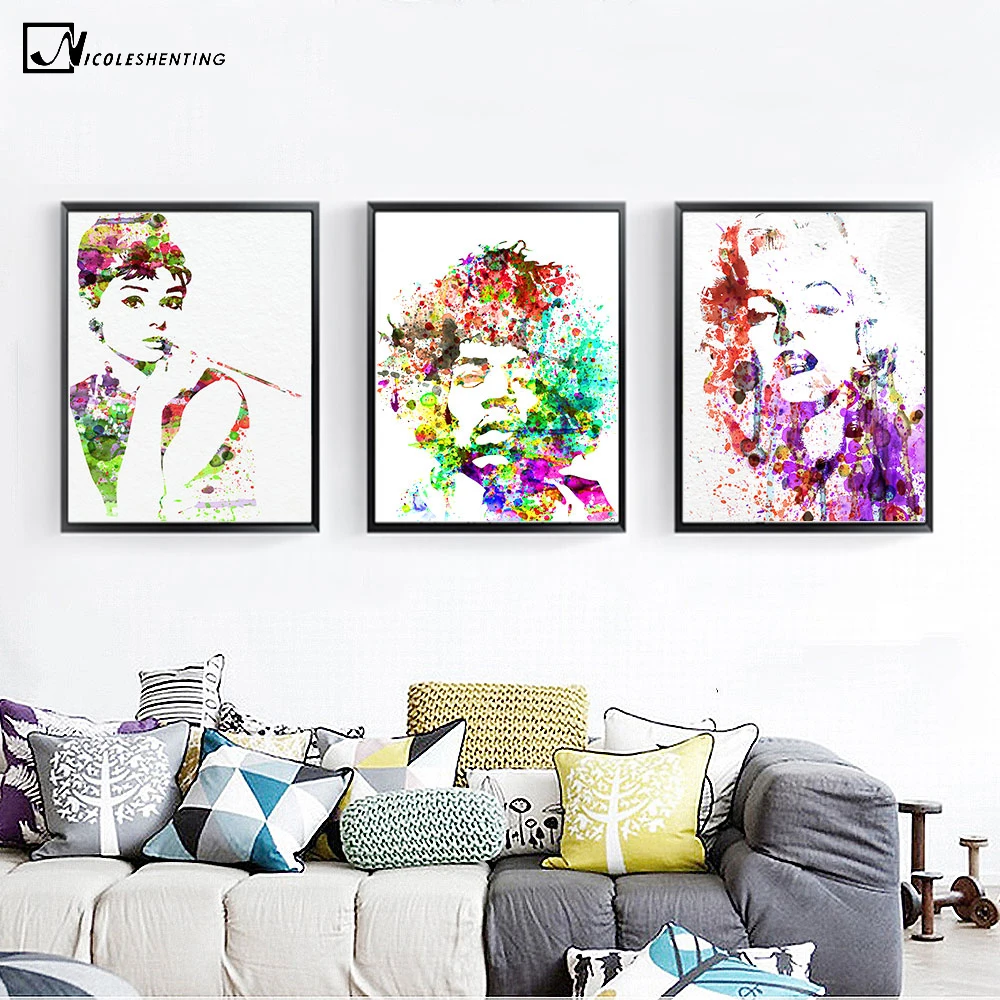 NICOLESHENTING Watercolor Audrey Hepburn Marilyn Monroe - Minimalist Art Canvas Poster Print Wall Picture Modern Home Decoration
NICOLESHENTING Watercolor Audrey Hepburn Marilyn Monroe - Minimalist Art Canvas Poster Print Wall Picture Modern Home Decoration
