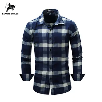 new 2019 autumn spring mens plaid casual shirts long sleeve 100% cotton dress shirt men retro style camiseta masculina
new 2019 autumn spring mens plaid casual shirts long sleeve 100% cotton dress shirt men retro style camiseta masculina