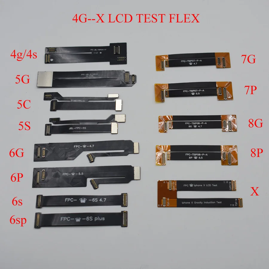 13Pcs LCD display 3D Touch Screen test Extend Tester Flex Cable For iPhone 4s 5 5s 5c 6 6g 6S 7g 8g plus X
13Pcs LCD display 3D Touch Screen test Extend Tester Flex Cable For iPhone 4s 5 5s 5c 6 6g 6S 7g 8g plus X