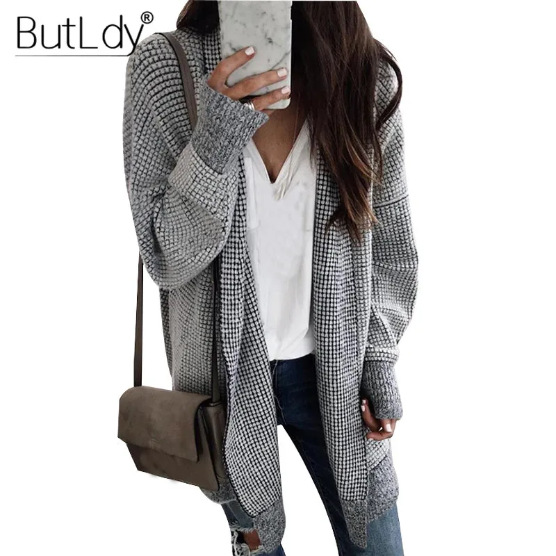 Plaid Open Stitch Woolen Coat Women Autumn Winter 2018 Fashion Warm Long Jacket Knitted Cardigan Long Sleeve Overcoat Female
Plaid Open Stitch Woolen Coat Women Autumn Winter 2018 Fashion Warm Long Jacket Knitted Cardigan Long Sleeve Overcoat Female