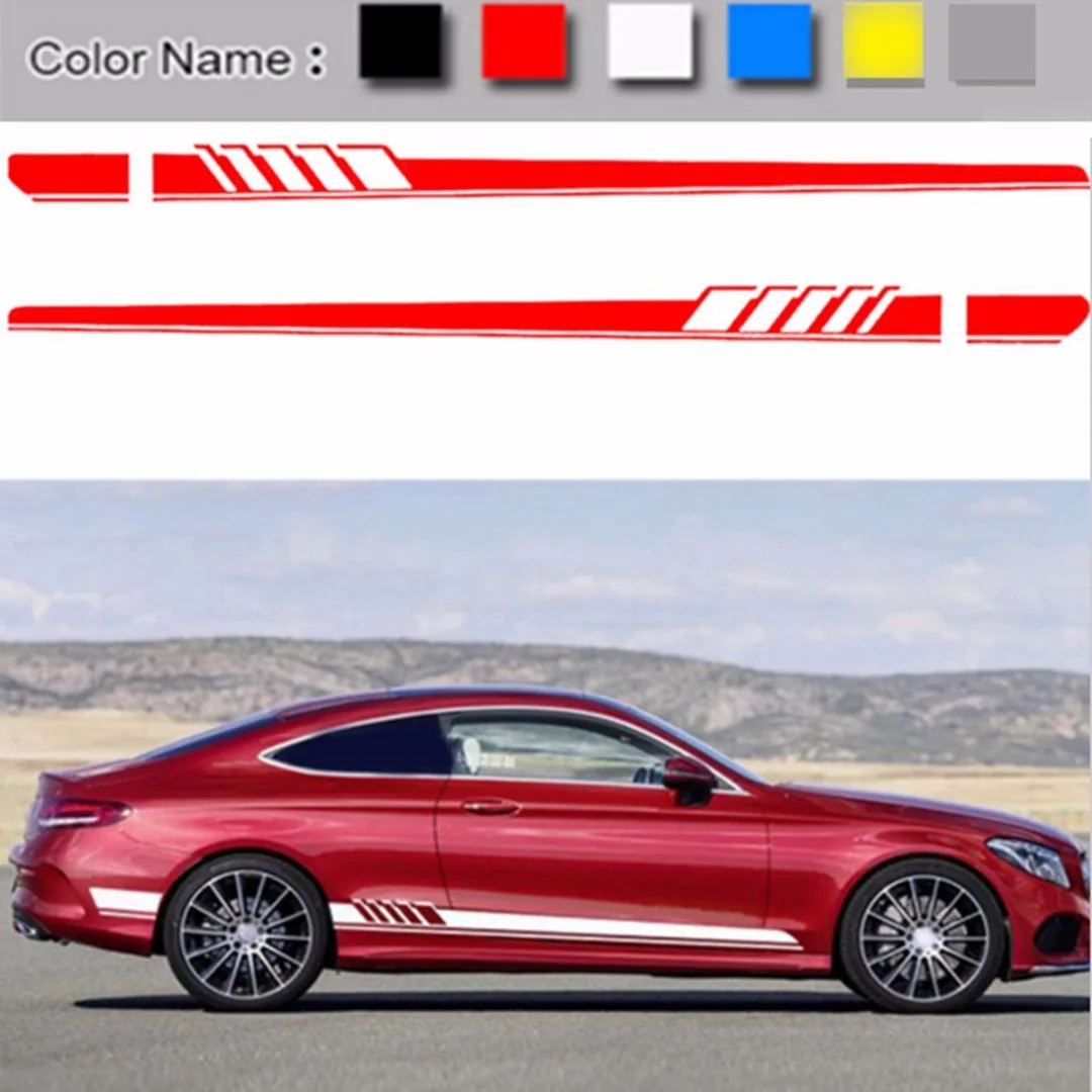 2x Long Stripe Sticker Car Side Body Racing Sports Vinyl Decal Graphic For Mercedes Benz C Class W204 W205 C180 C200 Sticker
2x Long Stripe Sticker Car Side Body Racing Sports Vinyl Decal Graphic For Mercedes Benz C Class W204 W205 C180 C200 Sticker