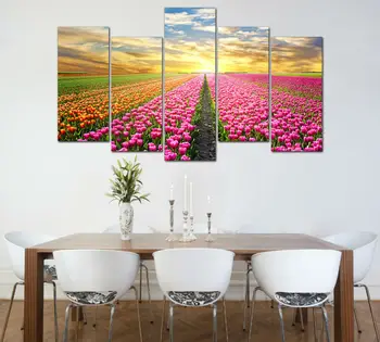 5 panel large printed painting morning pink orange tulip flowers canvas print home decor wall art picture for living room
5 panel large printed painting morning pink orange tulip flowers canvas print home decor wall art picture for living room