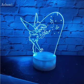 Cute Elf Tinker Bell Miss Bell 3D Table Lamp LED Remote Touch 7 Color Change Night Light Home Decor Kids Birthday Holiday Gift
Cute Elf Tinker Bell Miss Bell 3D Table Lamp LED Remote Touch 7 Color Change Night Light Home Decor Kids Birthday Holiday Gift
