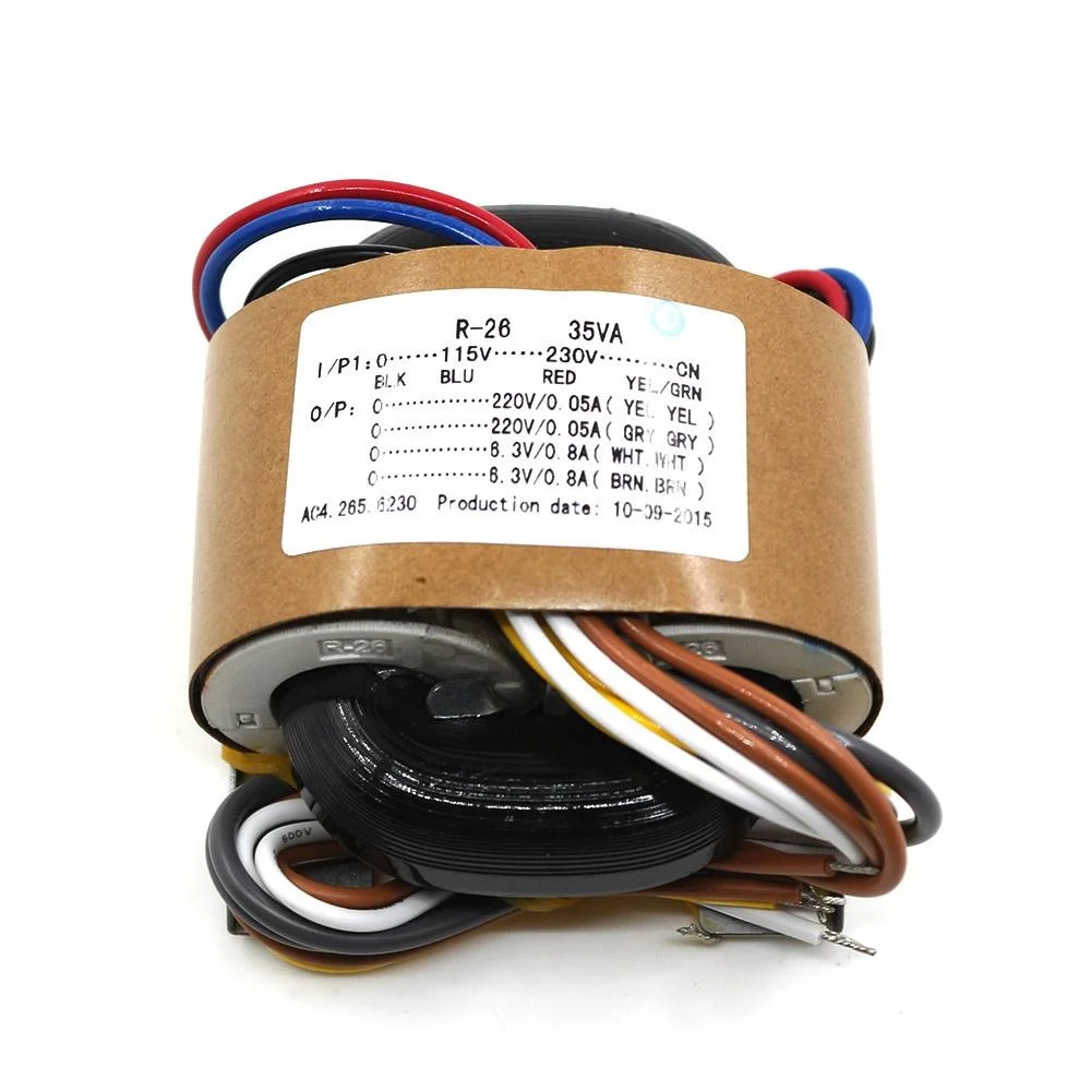 35VA Double 220V Double 6.3V Oxygen-Free Copper Transformer 35W R type Audio Tube Preamplifier Transformer
35VA Double 220V Double 6.3V Oxygen-Free Copper Transformer 35W R type Audio Tube Preamplifier Transformer