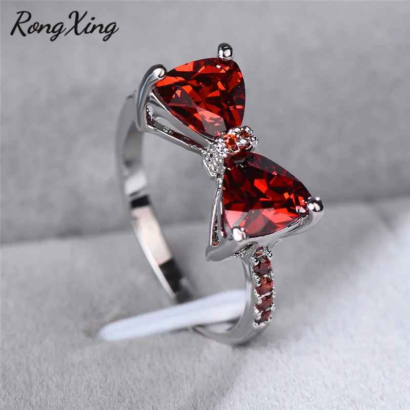 RongXing Minimalist Red Bowknot Zircon Wedding Rings for Women 925 Silver Filled Birthstone Engagement Ring Female Party Jewelry 
RongXing Minimalist Red Bowknot Zircon Wedding Rings for Women 925 Silver Filled Birthstone Engagement Ring Female Party Jewelry