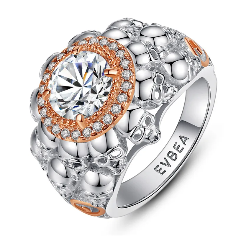 Two Tone Halo Round Cut Sterling Silver Elegant Gold Skull Zircon Ring Women Punk Ghost Evil Skull Skeleton Wedding Jewelry
Two Tone Halo Round Cut Sterling Silver Elegant Gold Skull Zircon Ring Women Punk Ghost Evil Skull Skeleton Wedding Jewelry