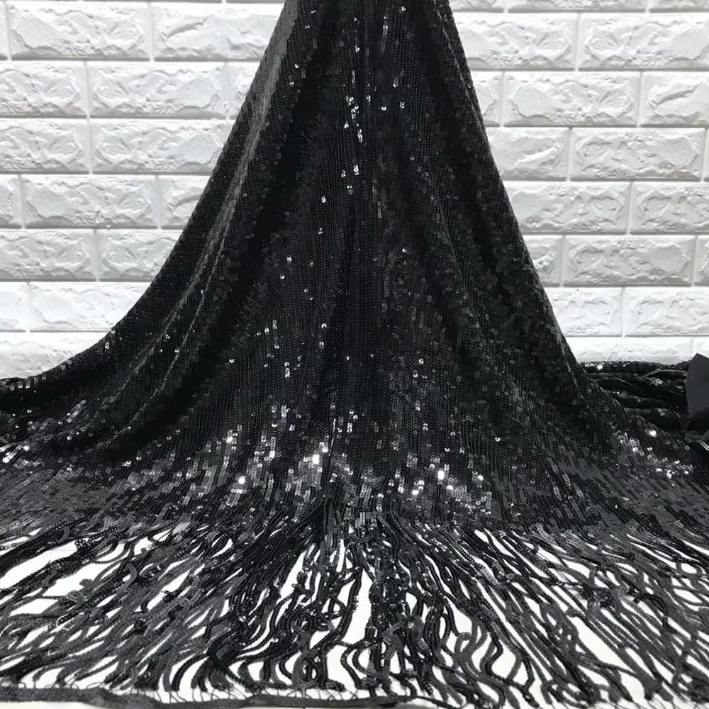 2019 High Quality French 3D Tulle Black African Lace Fabric Long Sequins Embroidered Nigerian Lace Fabrics For Women Dress
2019 High Quality French 3D Tulle Black African Lace Fabric Long Sequins Embroidered Nigerian Lace Fabrics For Women Dress