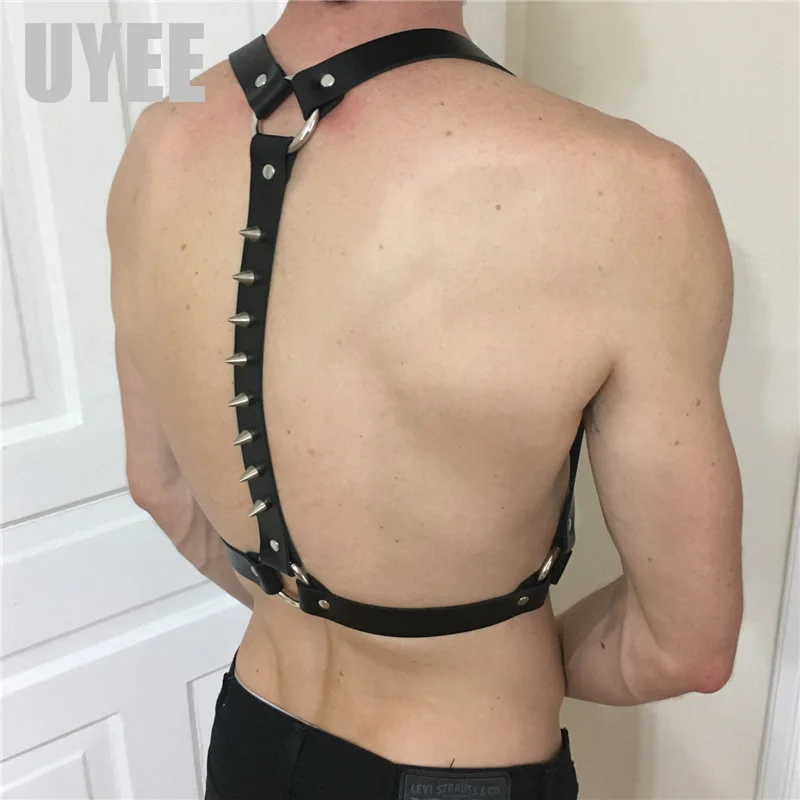 UYEE Hot Sale PU Leather Harness Sexy Male 2018 New Bondage Costume Cospaly For Men's Clothing With Rivets High Quality LM-018
UYEE Hot Sale PU Leather Harness Sexy Male 2018 New Bondage Costume Cospaly For Men's Clothing With Rivets High Quality LM-018