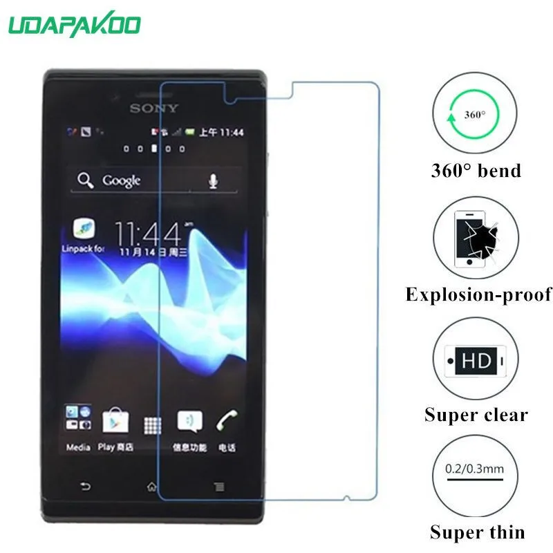 udapakoo clear Tempered (soft glass) film for Sony Xperia J ST26I Nano Explosion-proof glass Screen Protector
udapakoo clear Tempered (soft glass) film for Sony Xperia J ST26I Nano Explosion-proof glass Screen Protector