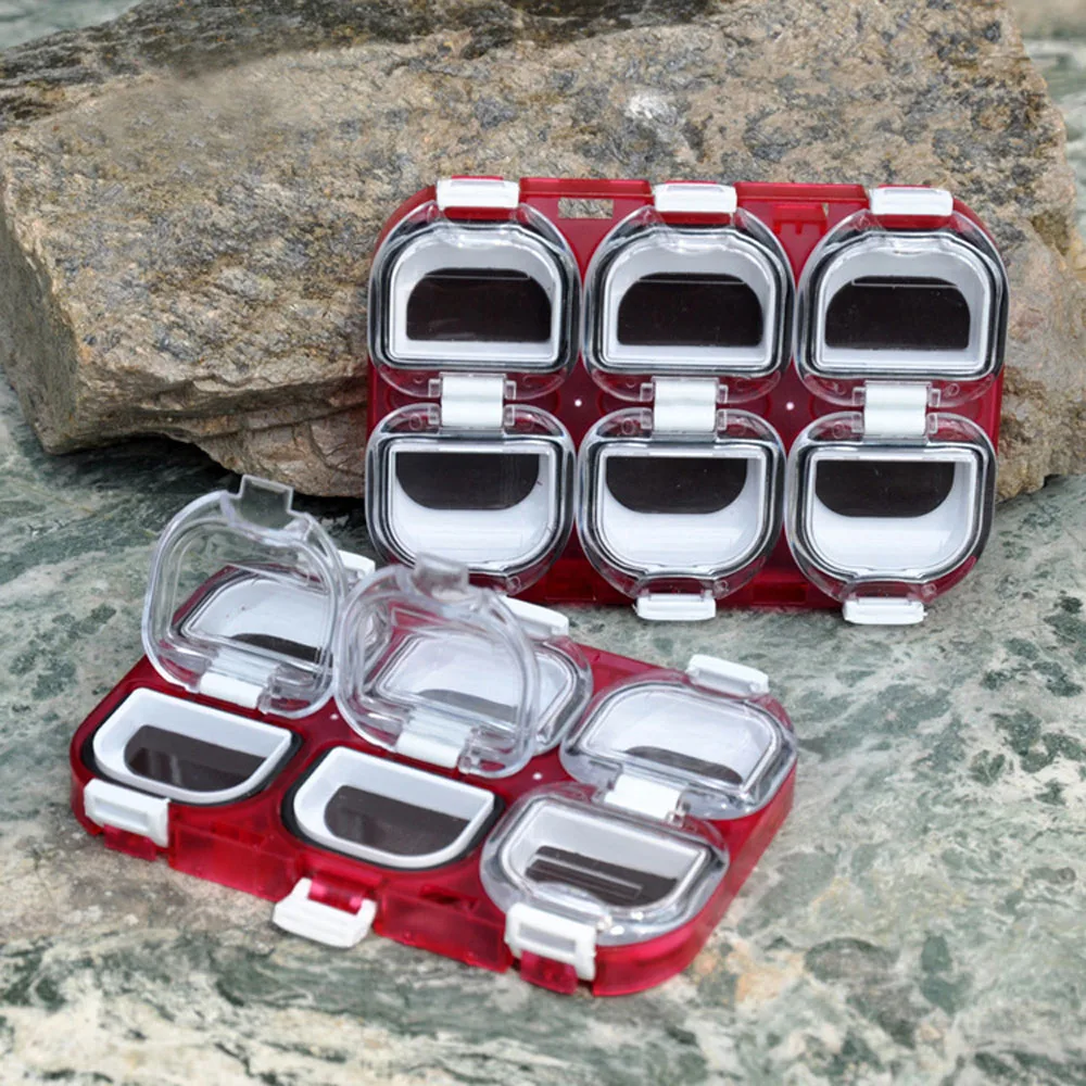 Mini Waterproof Fishing Tackle Box Fishing Hook Storage Case with Magnet 6 Compartments Red
Mini Waterproof Fishing Tackle Box Fishing Hook Storage Case with Magnet 6 Compartments Red