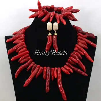 Irregular Nigerian Wedding Coral African Beads Necklace Jewelry Set Red Costume African Bridal Necklace Set Free Shipping CJ582 
Irregular Nigerian Wedding Coral African Beads Necklace Jewelry Set Red Costume African Bridal Necklace Set Free Shipping CJ582