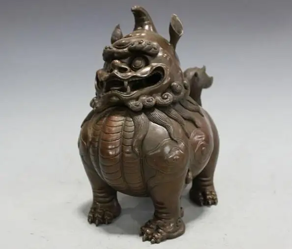China Royal Pure Bronze Foo Dog Lion Unicorn beast Palace Incense Burner Censer
China Royal Pure Bronze Foo Dog Lion Unicorn beast Palace Incense Burner Censer