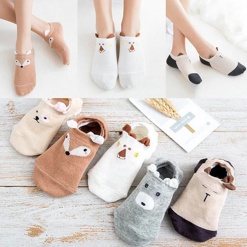 Fashion Cute Cartoon Animal Women Ankle Socks Girls Funny 3D Ear Cotton Short Socks Female Spring Summer Anti Slip Sock
Fashion Cute Cartoon Animal Women Ankle Socks Girls Funny 3D Ear Cotton Short Socks Female Spring Summer Anti Slip Sock