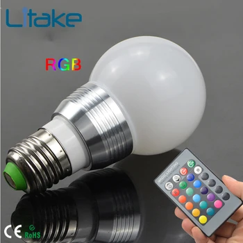 Litake E27 LED 7 Color Changing RGB Magic Light Bulb Lamp 85-265V 110V 120V 220V RGB Led Light Spotlight IR Remote Control
Litake E27 LED 7 Color Changing RGB Magic Light Bulb Lamp 85-265V 110V 120V 220V RGB Led Light Spotlight IR Remote Control