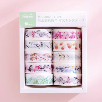 10 pcs/box Flower Bird Washi Tape Set DIY Decoration Sticker Scrapbooking Diary Adhesive Masking Tape stationery school supply
10 pcs/box Flower Bird Washi Tape Set DIY Decoration Sticker Scrapbooking Diary Adhesive Masking Tape stationery school supply