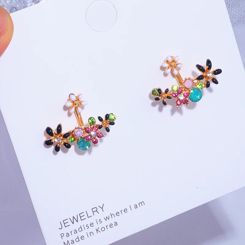 Trendy Sweet Colorful Rhinestone Crystals Flowers Stud Earrings For Women Girls Gold Color Summer Style Jewelry Bohemia Earrings
Trendy Sweet Colorful Rhinestone Crystals Flowers Stud Earrings For Women Girls Gold Color Summer Style Jewelry Bohemia Earrings