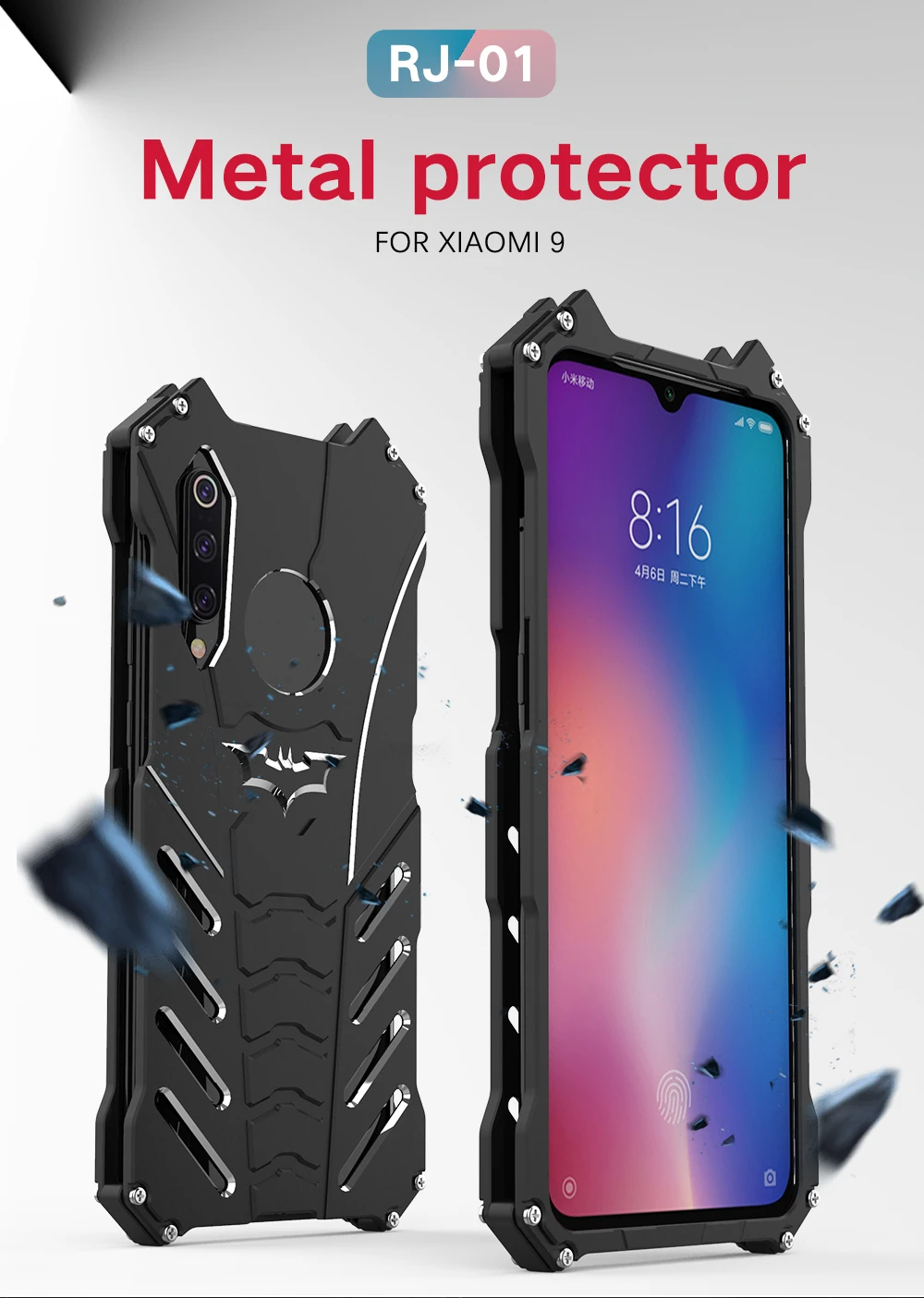 R-JUST Batman Series Luxury Aluminium Metal Cases for Xiaomi mi9 Mobile Phone Cover Metal Back Case for Xiaomi mi9 mi9 6.39 inch
R-JUST Batman Series Luxury Aluminium Metal Cases for Xiaomi mi9 Mobile Phone Cover Metal Back Case for Xiaomi mi9 mi9 6.39 inch