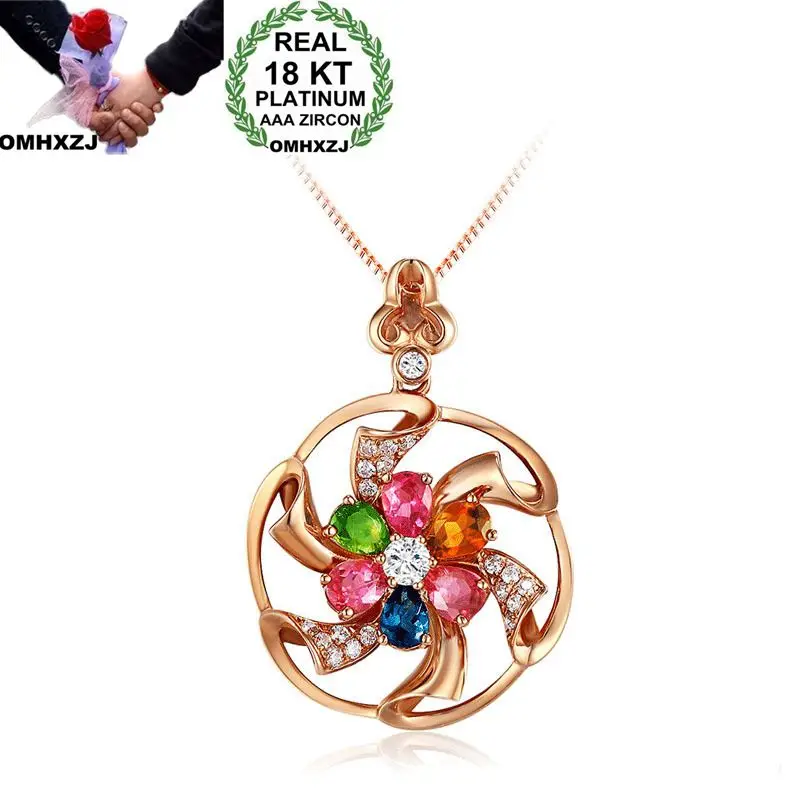 OMHXZJ Wholesale European Fashion Woman Girl Party Wedding Gift Colorful AAA Zircon 18KT Rose Gold Necklace Pendant Charm CA201
OMHXZJ Wholesale European Fashion Woman Girl Party Wedding Gift Colorful AAA Zircon 18KT Rose Gold Necklace Pendant Charm CA201