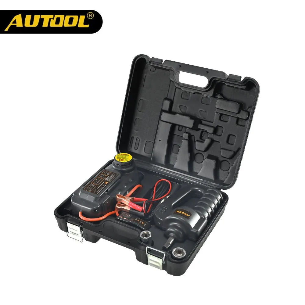 AUTOOL 12V DC 5T Hydraulic Jacks with Electric Wrench Kit Off-road Vehicle Repair Lifting Automotive Car Emergency Tool |