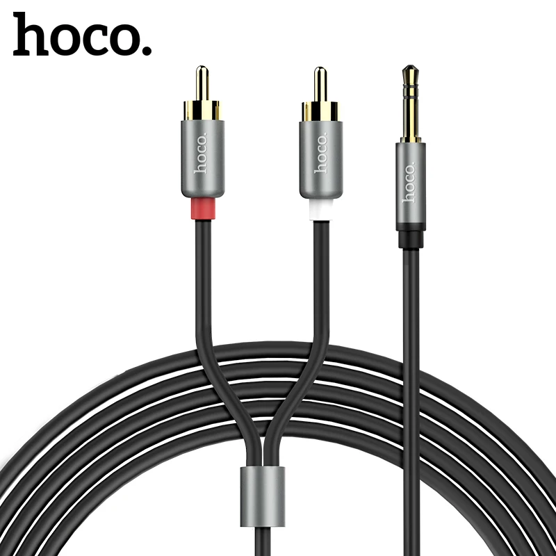 HOCO Audio Cable 3.5 to 2RCA Audio Car Cable RCA 3.5mm Jack Male to Male RCA AUX Cable for Amplifier Phone Headphone Speaker
HOCO Audio Cable 3.5 to 2RCA Audio Car Cable RCA 3.5mm Jack Male to Male RCA AUX Cable for Amplifier Phone Headphone Speaker