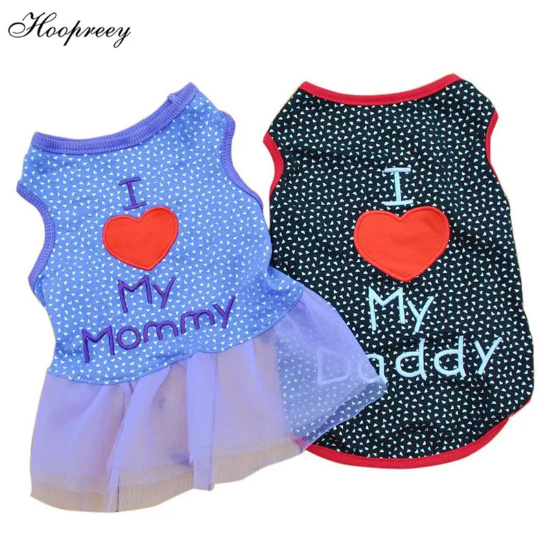 I Love My Mama Dog Clothes for Small Pets Love Daddy Vest Cartoon Clothing Princess Dress Party Clothing for Puppy Cat Supplies
I Love My Mama Dog Clothes for Small Pets Love Daddy Vest Cartoon Clothing Princess Dress Party Clothing for Puppy Cat Supplies